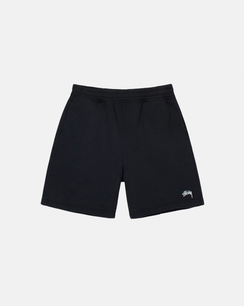 Stussy Stock Logo Sweatshort - Unisex Shorts Trunks Mustat | PFIQX48858