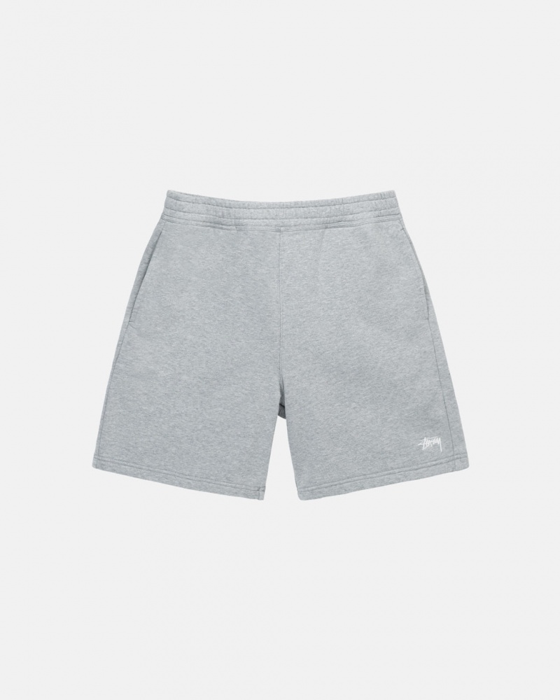 Stussy Stock Logo Sweatshort - Unisex Shorts Trunks Harmaat | FIEAH77569