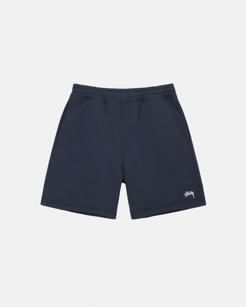 Stussy Stock Logo Sweatshort - Unisex Shorts Trunks Laivastonsininen | UFIND19332