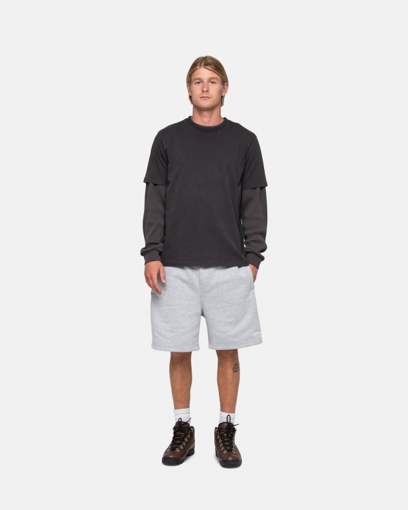 Stussy Stock Logo Sweatshort - Unisex Shorts Trunks Harmaat | SFIVO52245