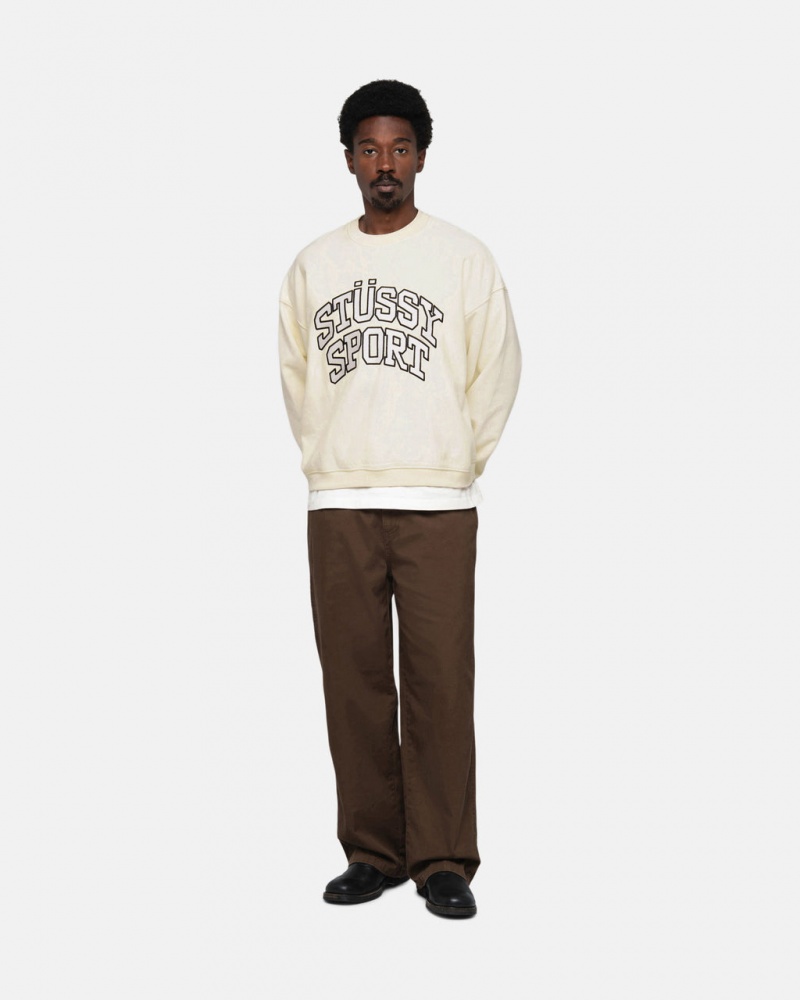 Stussy Stüssy Urheilu Relaxed Oversized Crew - Unisex Hoodies Valkoinen | MFIFT88093