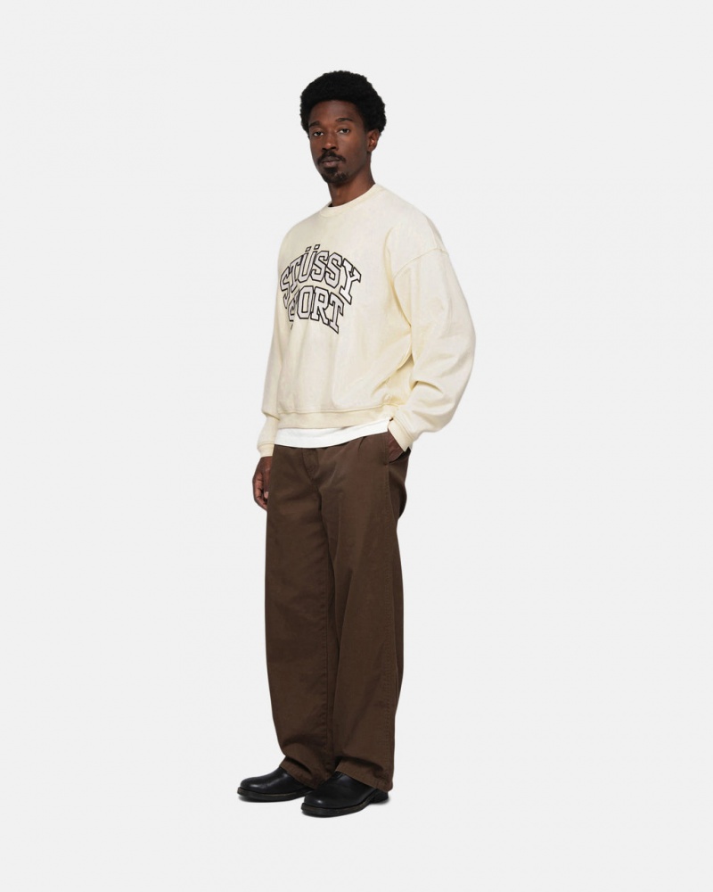 Stussy Stüssy Urheilu Relaxed Oversized Crew - Unisex Hoodies Valkoinen | MFIFT88093