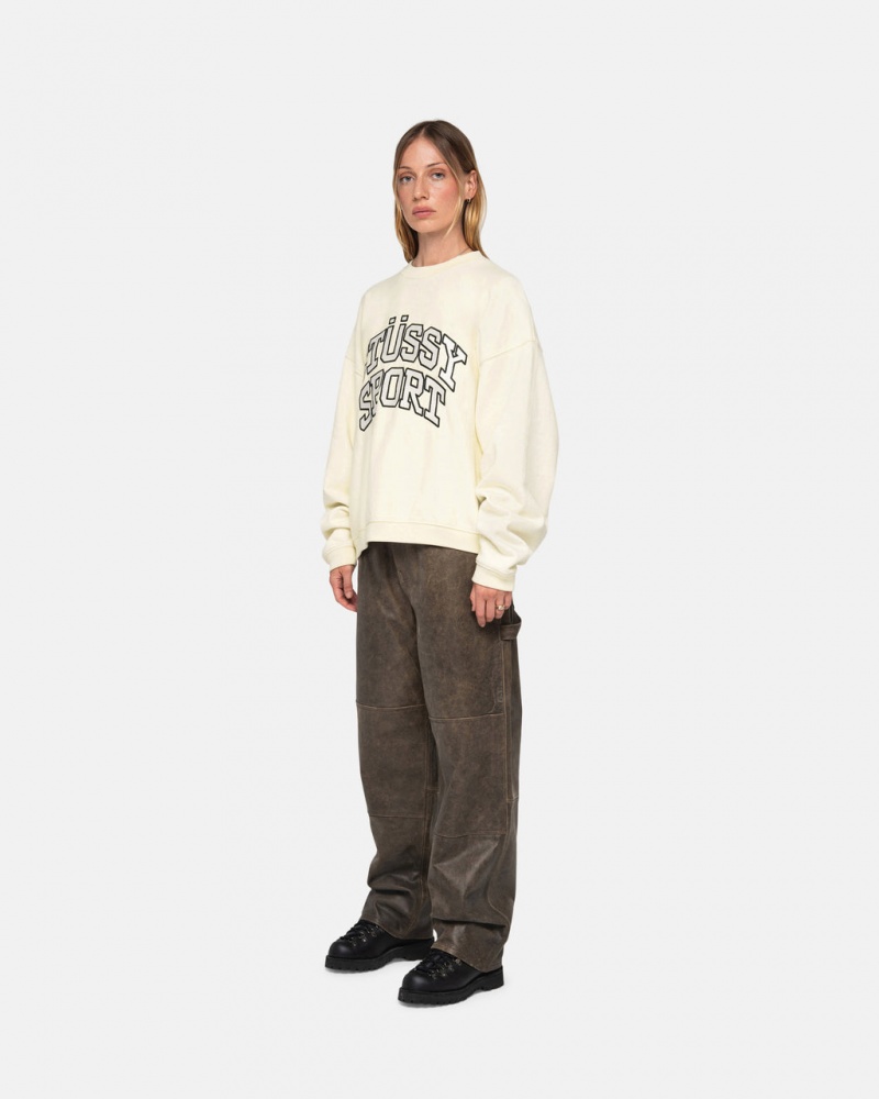 Stussy Stüssy Urheilu Relaxed Oversized Crew - Unisex Hoodies Valkoinen | MFIFT88093