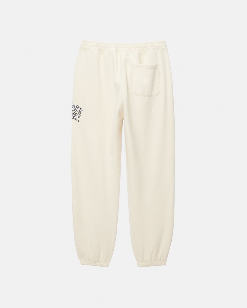 Stussy Stüssy Urheilu Sweatpant - Unisex Jeans Pants Valkoinen | FIQCS72237