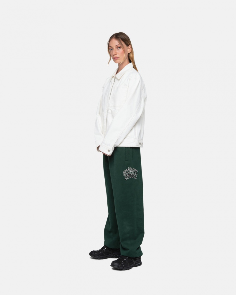 Stussy Stüssy Urheilu Sweatpant - Unisex Jeans Pants Syvä Vihreä | LFITR49080