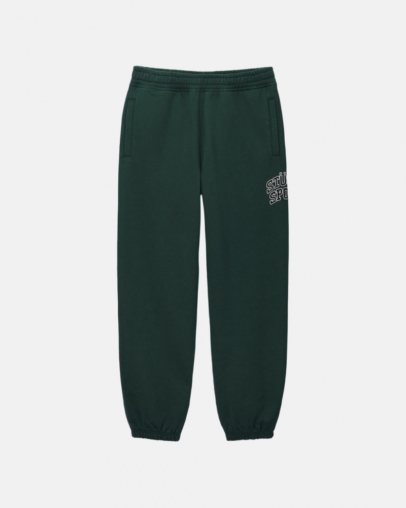 Stussy Stüssy Urheilu Sweatpant - Unisex Jeans Pants Syvä Vihreä | LFITR49080