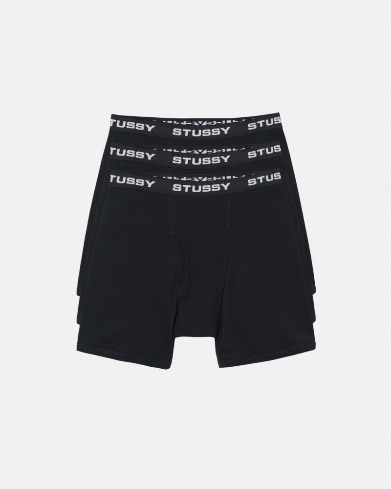 Stussy Stussy Bokserin Briefs - Unisex Shorts Trunks Mustat | AFIWC57880