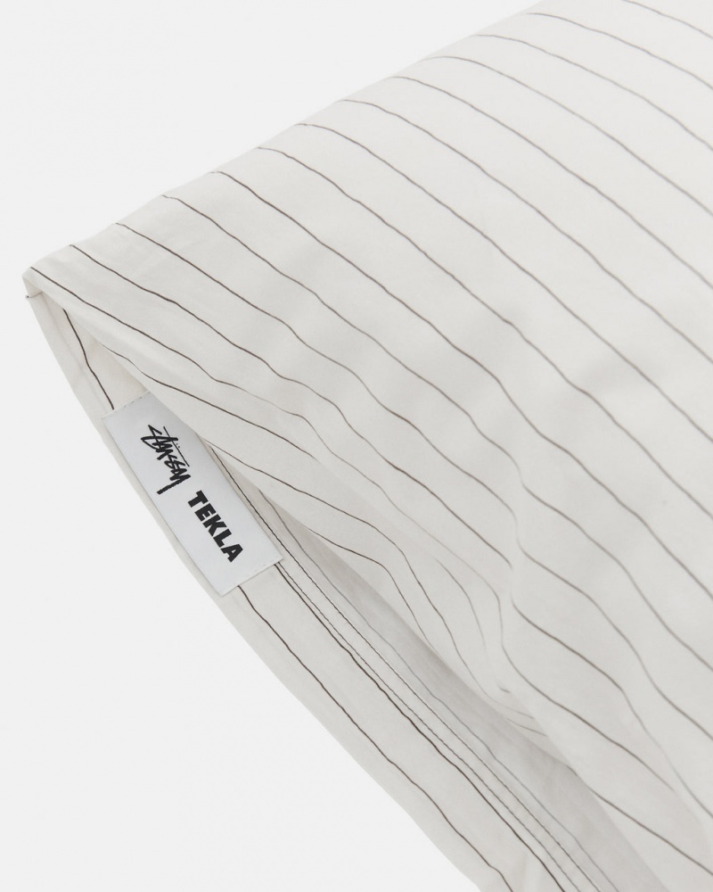 Stussy Tekla Percale Pillow Sham - Unisex Home Goods Valkoinen | QFIUV17178