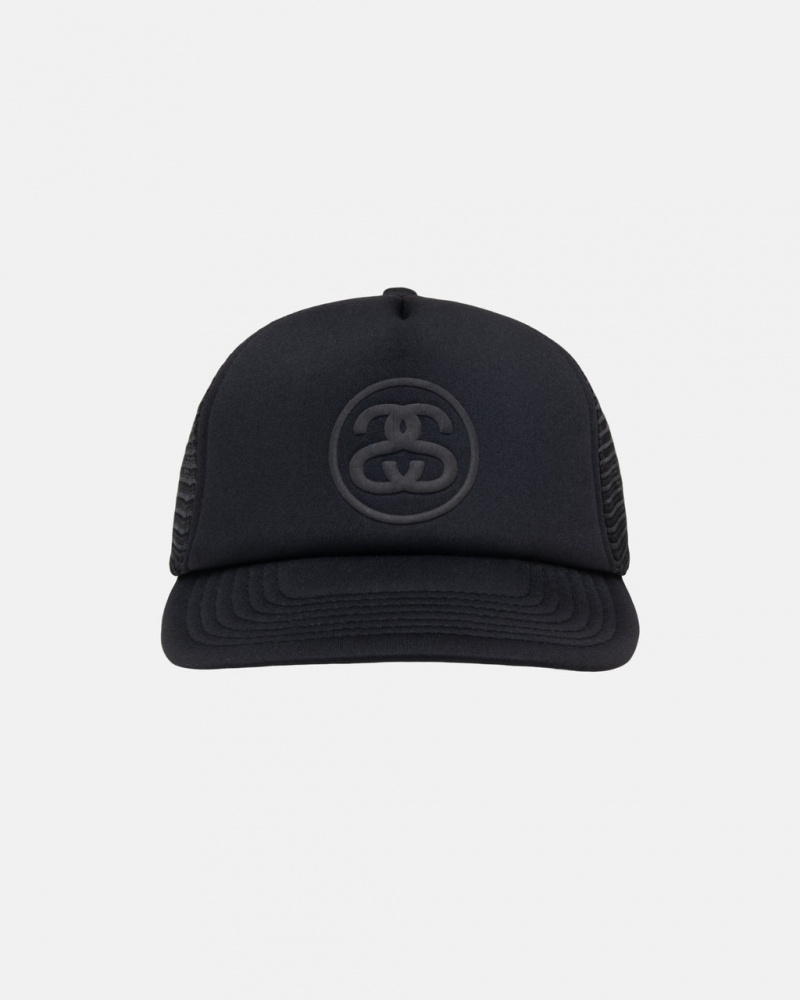 Stussy Trucker Ss-Link Snapback - Unisex Mustat | ZFIMJ71506