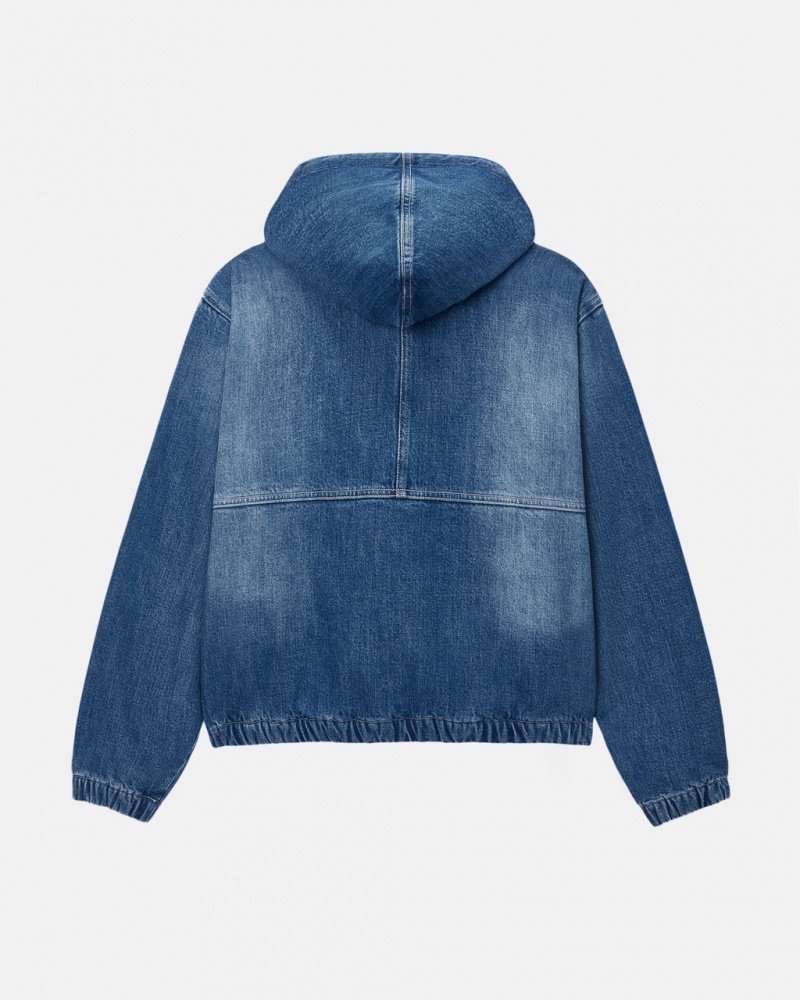 Stussy Työ Jacket Denim Sherpa - Unisex Jackets Sininen | FIJZR67483