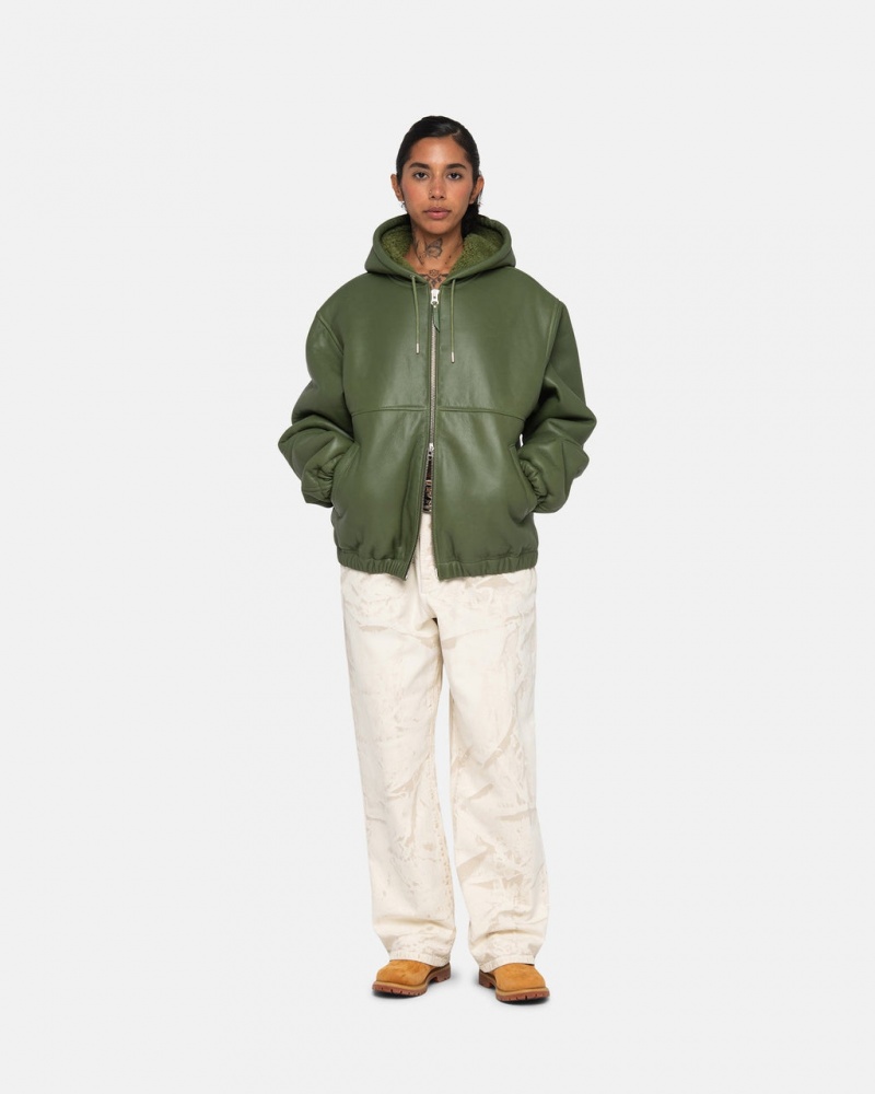 Stussy Työ Jacket Shearling - Unisex Jackets Vihreä | FIDFL94854