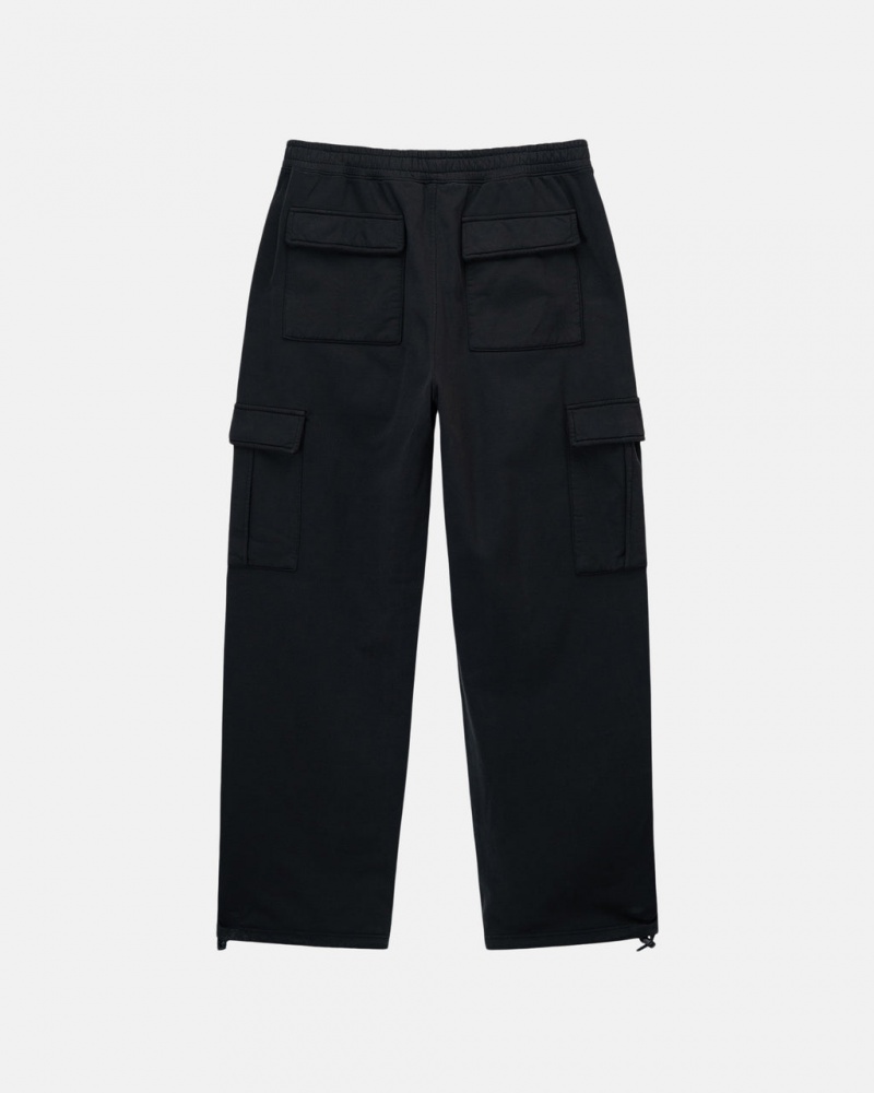 Stussy Urheilu Cargo Fleece Pant - Men&s Pants Mustat | FICVG12956