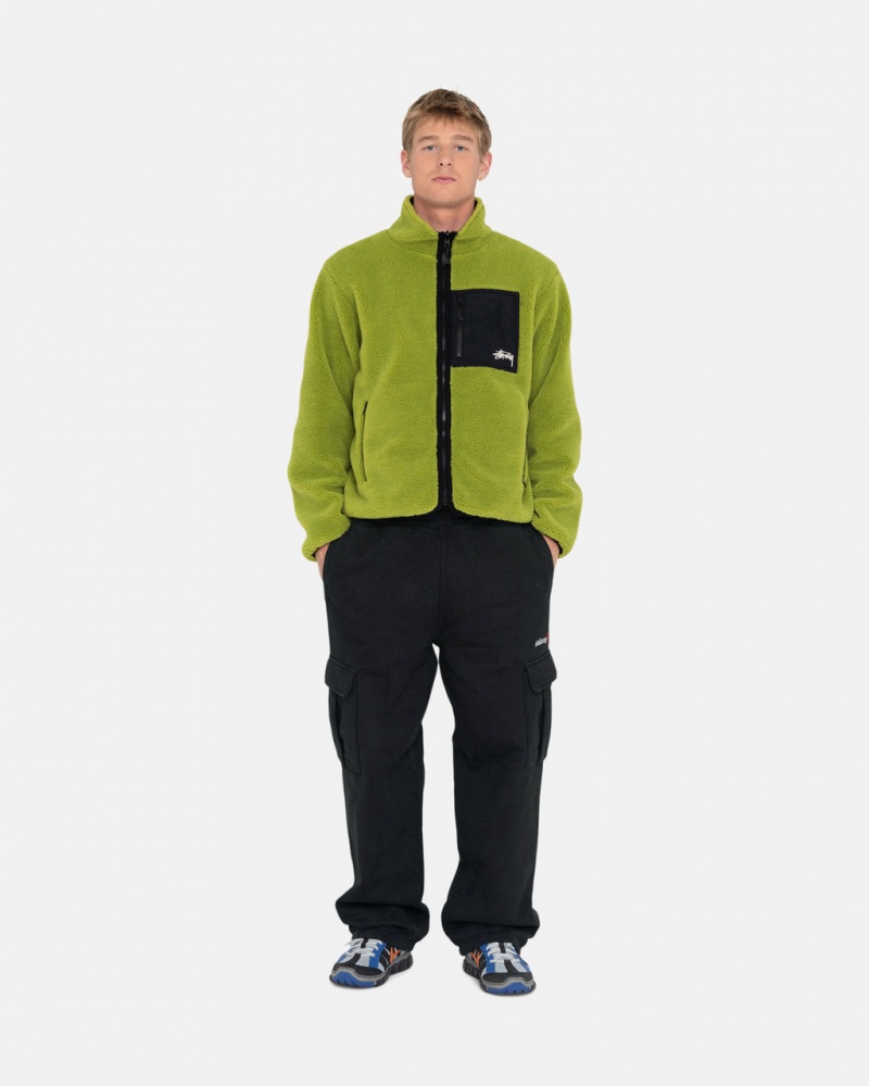 Stussy Urheilu Cargo Fleece Pant - Men&s Pants Mustat | FICVG12956