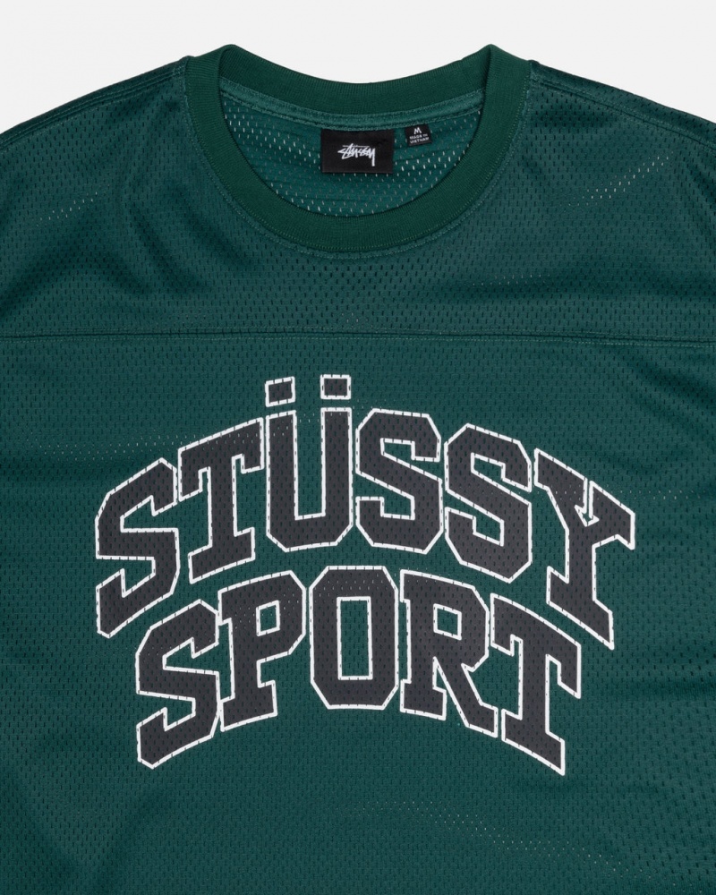 Stussy Urheilu Mesh Football Jersey - Unisex Sweaters Knits Vihreä | YFIGT13206