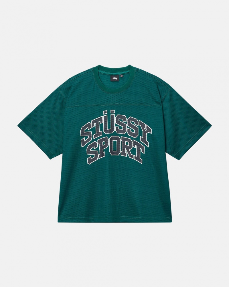 Stussy Urheilu Mesh Football Jersey - Unisex Sweaters Knits Vihreä | YFIGT13206