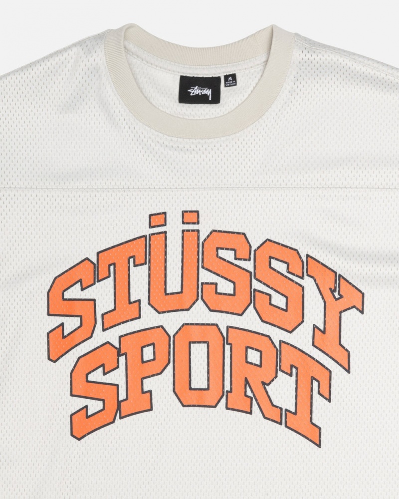 Stussy Urheilu Mesh Football Jersey - Unisex Sweaters Knits Beige | FIXMI28624