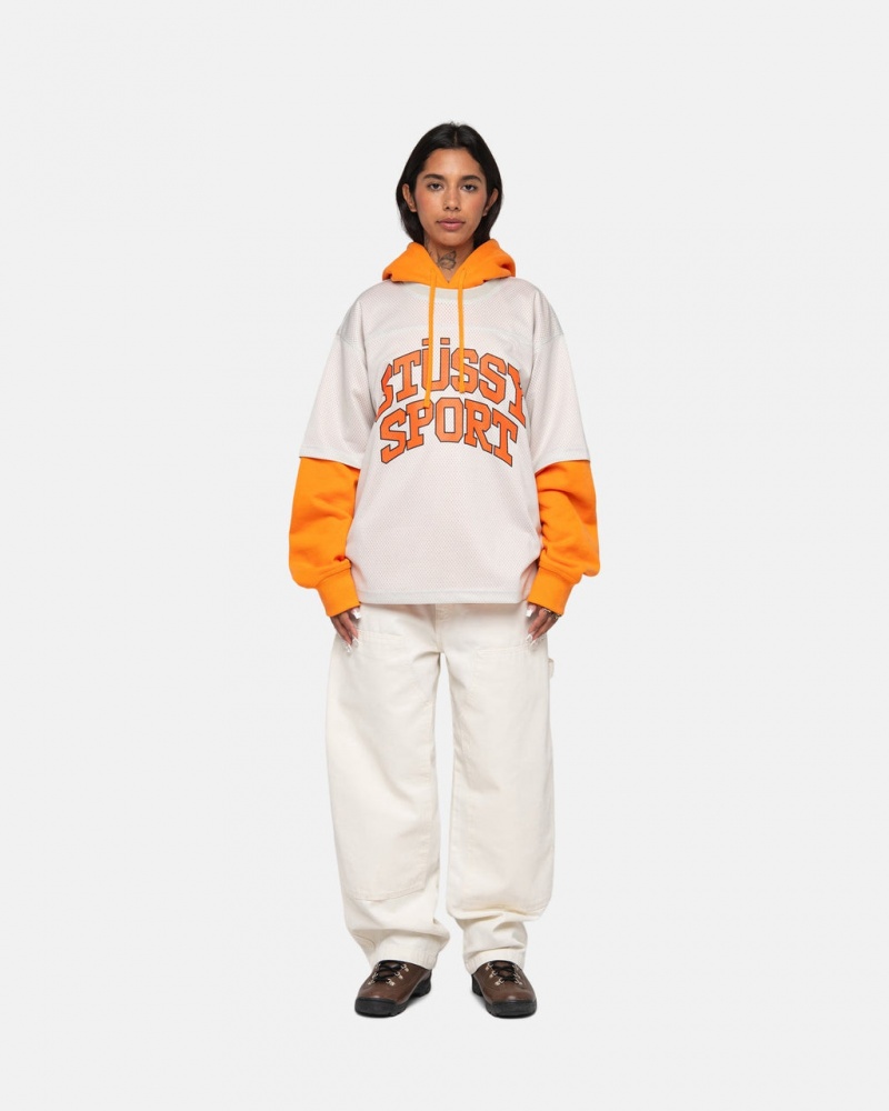 Stussy Urheilu Mesh Football Jersey - Unisex Sweaters Knits Beige | FIXMI28624