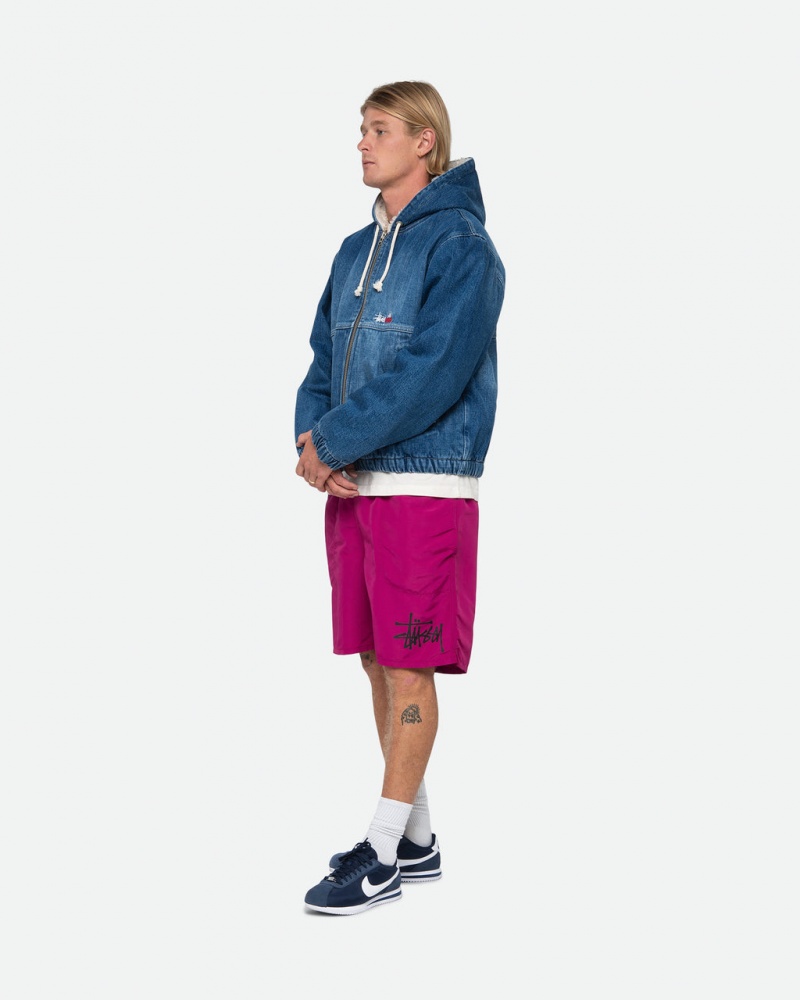 Stussy Vesi Lyhyt Big Basic - Unisex Shorts Trunks Pinkki | FIJVR87505