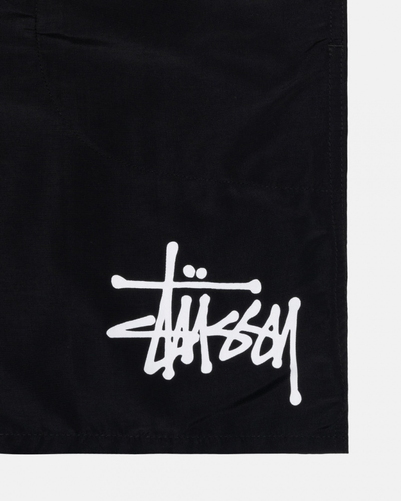 Stussy Vesi Lyhyt Big Basic - Unisex Shorts Trunks Mustat | AFIDF58484