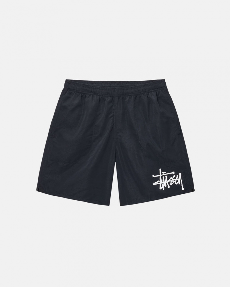 Stussy Vesi Lyhyt Big Basic - Unisex Shorts Trunks Mustat | AFIDF58484