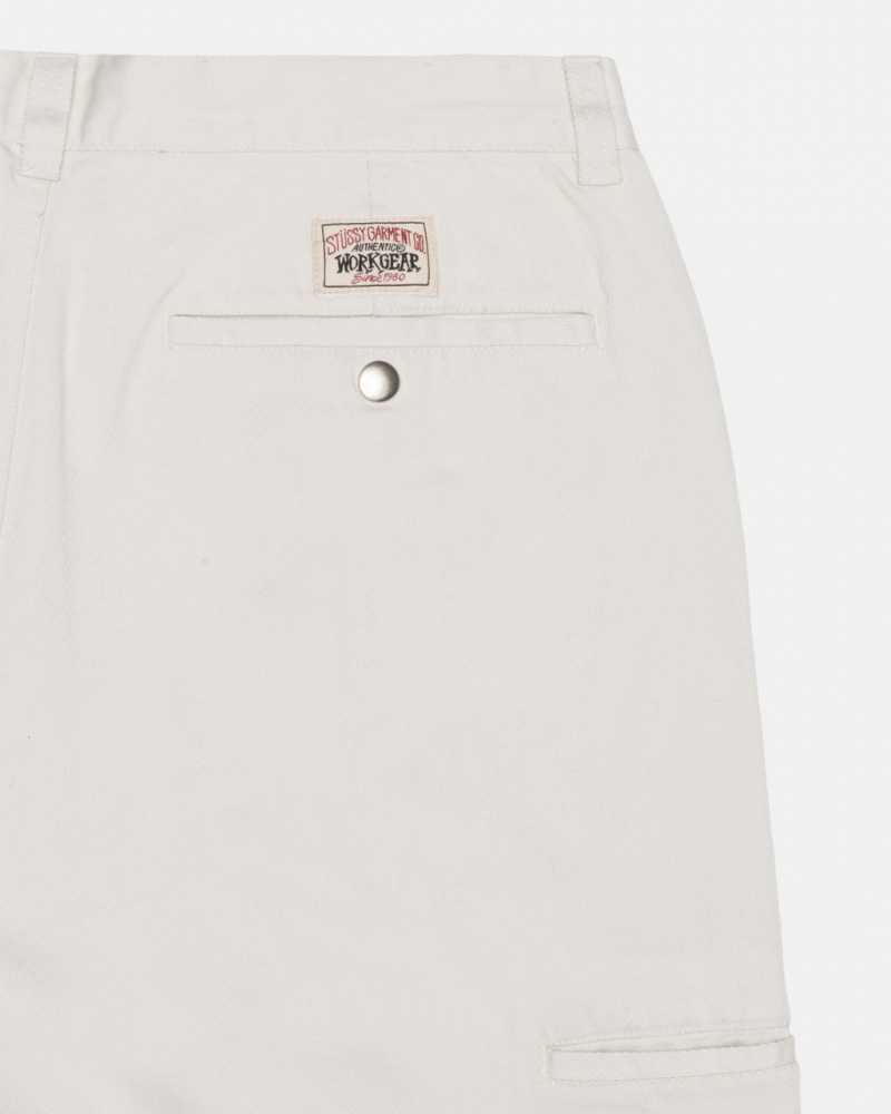 Stussy Workgear Trouser Twill - Unisex Pants Valkoinen | FIEGJ69747