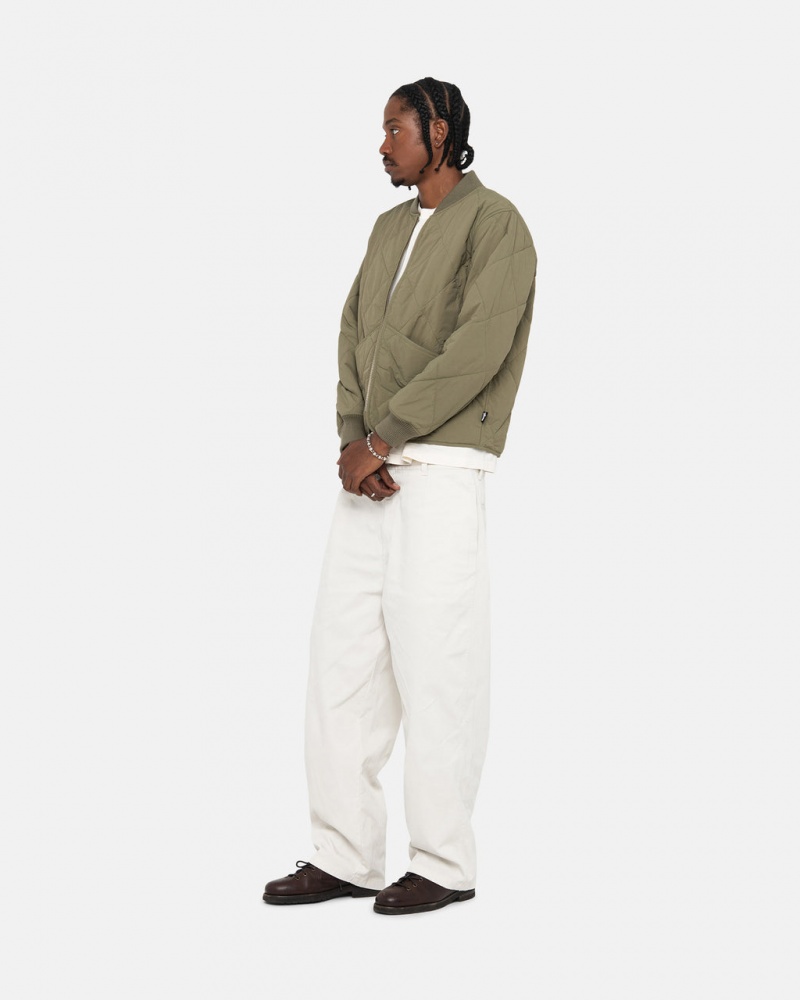 Stussy Workgear Trouser Twill - Unisex Pants Valkoinen | FIEGJ69747