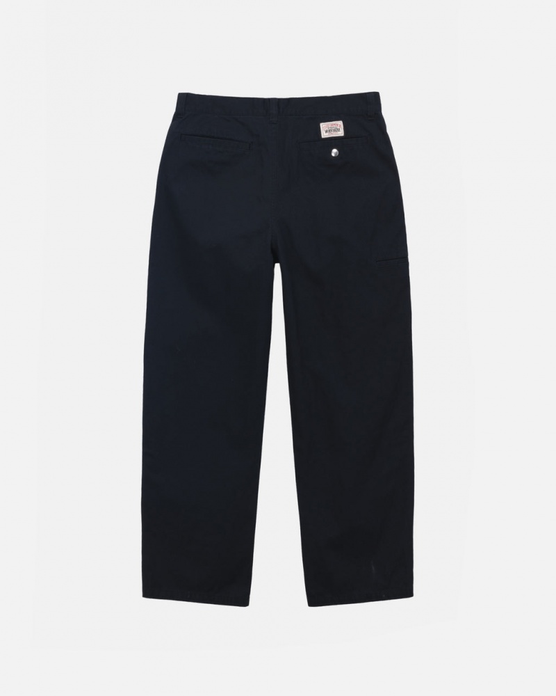 Stussy Workgear Trouser Twill - Unisex Pants Mustat | FICVG69514