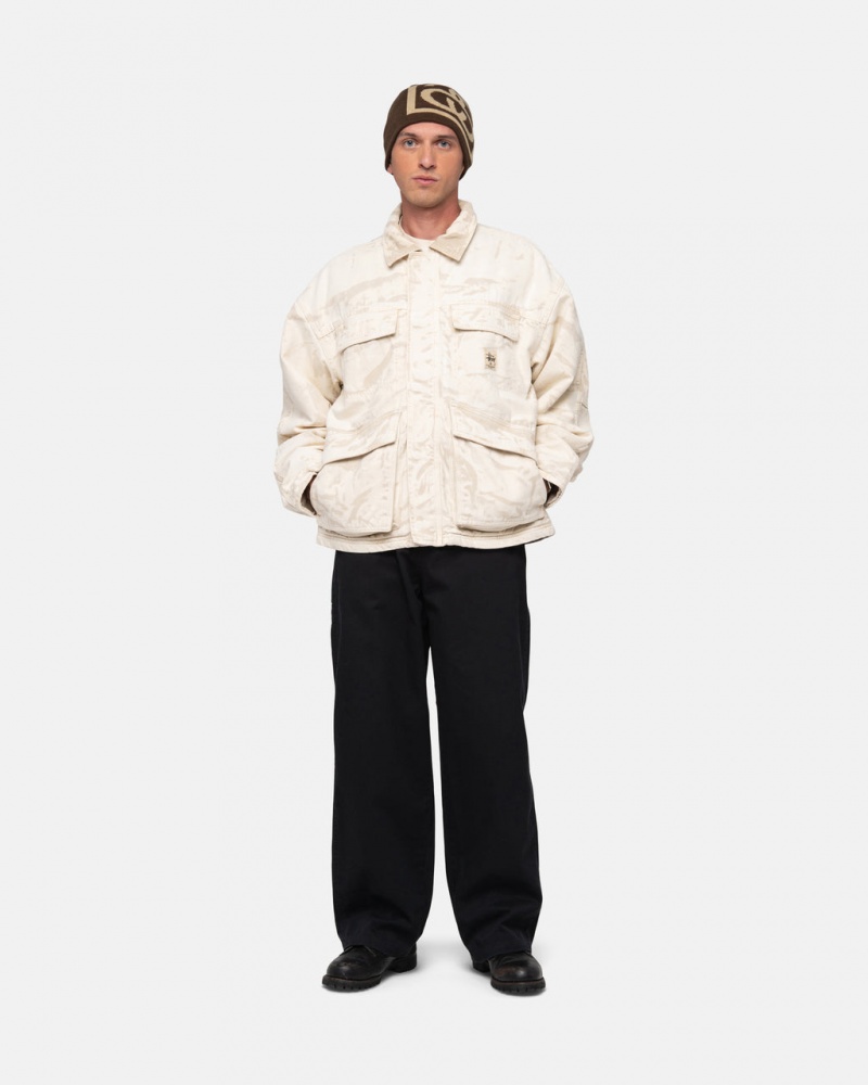 Stussy Workgear Trouser Twill - Unisex Pants Mustat | FICVG69514