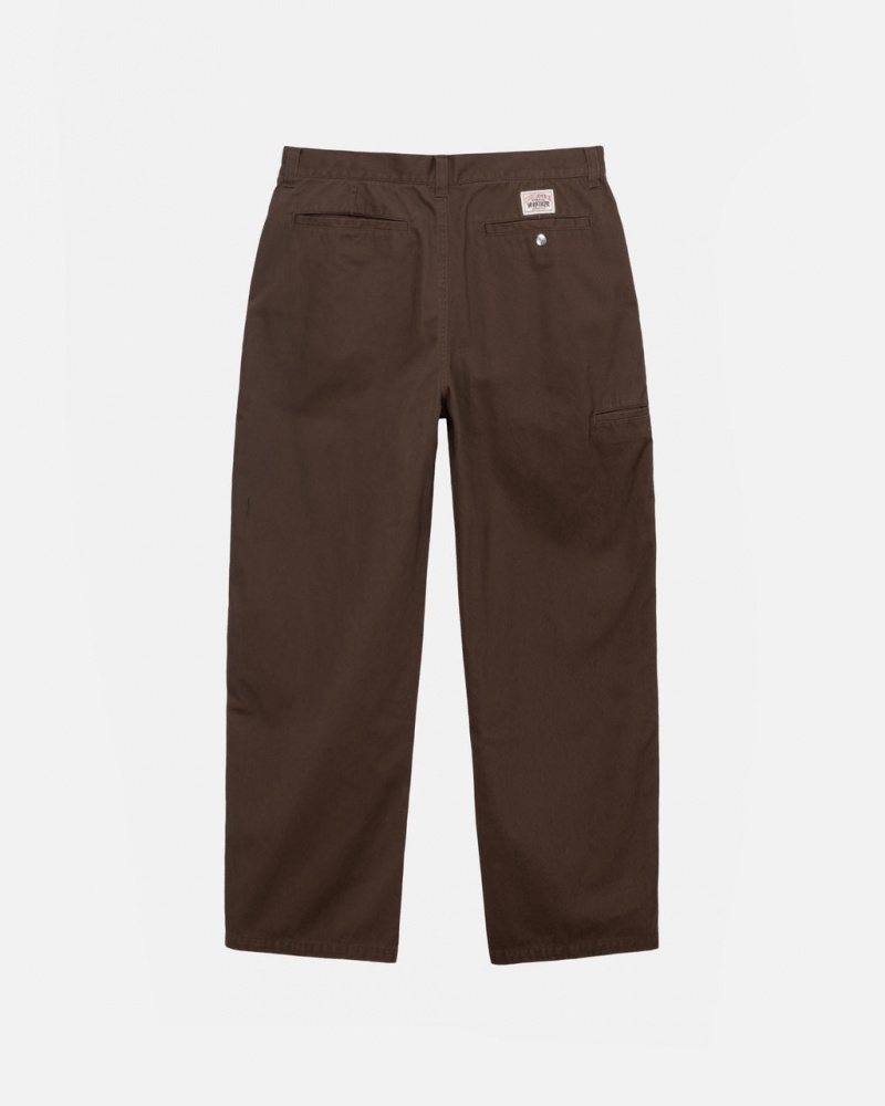 Stussy Workgear Trouser Twill - Unisex Pants Ruskea | PFIER31278