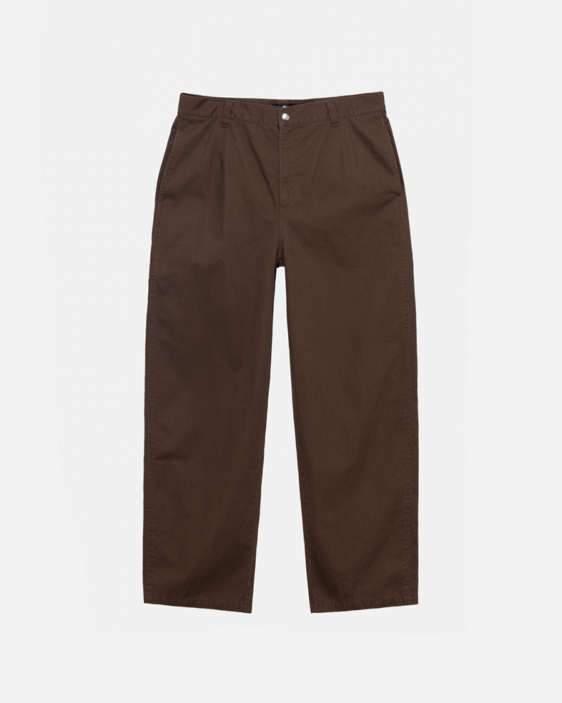 Stussy Workgear Trouser Twill - Unisex Pants Ruskea | PFIER31278