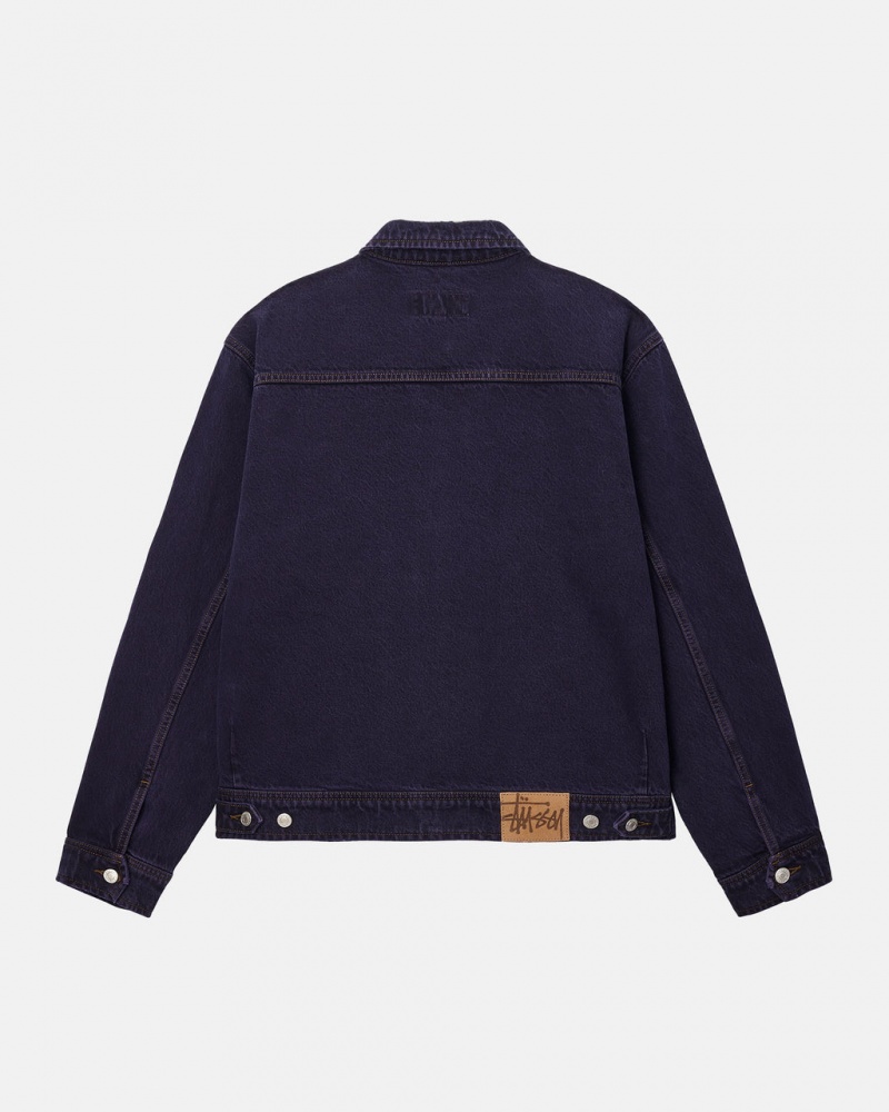 Stussy Zip Työ Jacket Denim - Unisex Jackets Mustat | FIEGJ23423