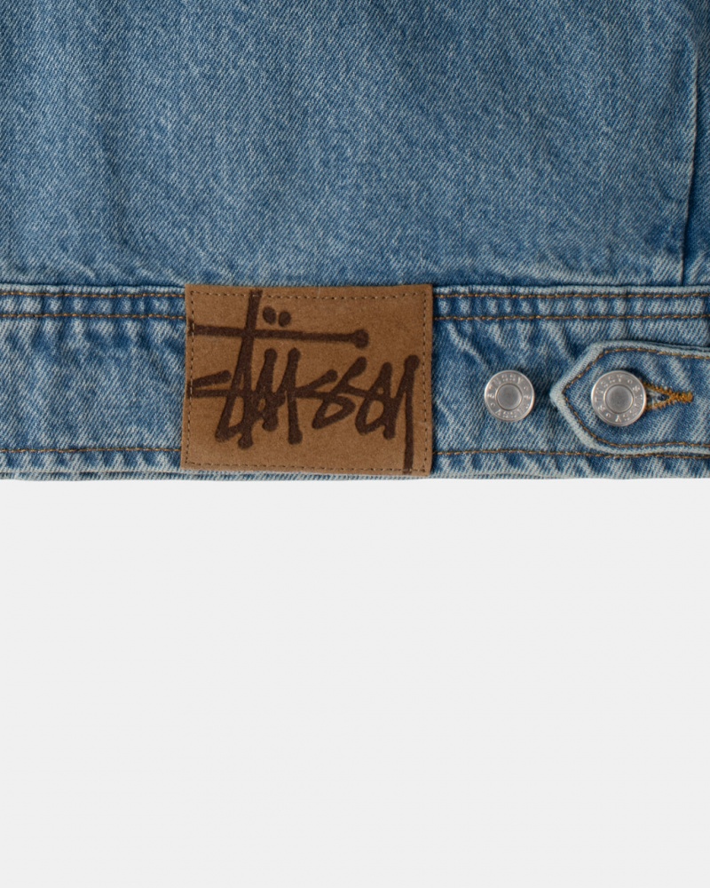 Stussy Zip Työ Jacket Denim - Unisex Jackets Sininen | YFIGT18123