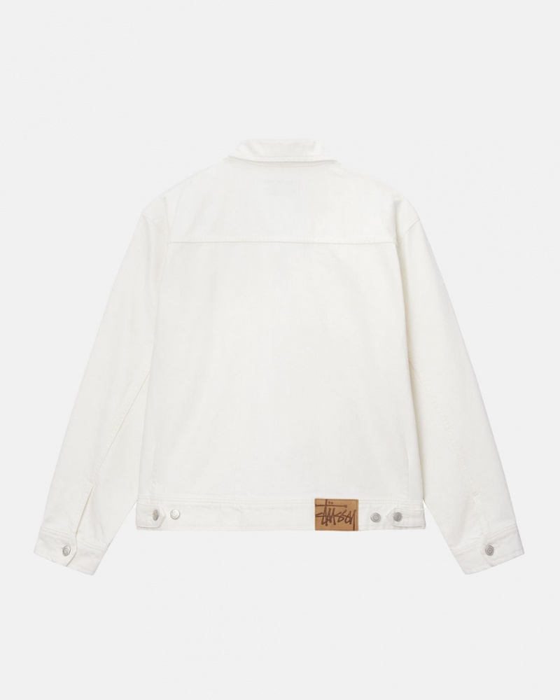 Stussy Zip Työ Jacket Overdyed - Unisex Jackets Beige | FFIHY52942