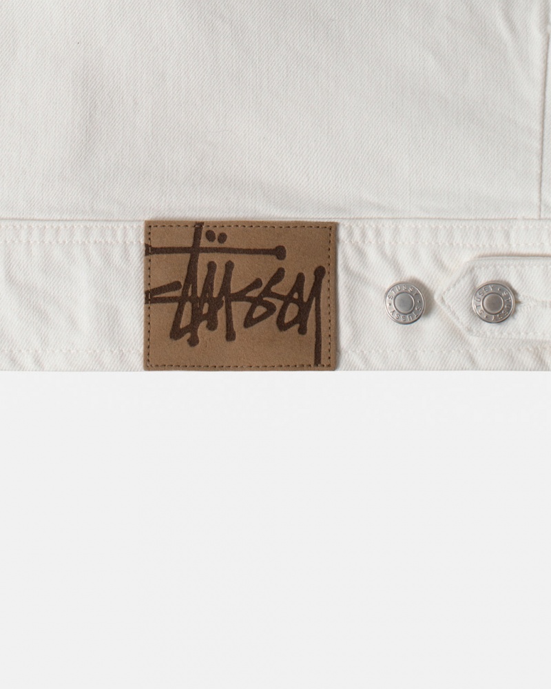 Stussy Zip Työ Jacket Overdyed - Unisex Jackets Beige | FFIHY52942